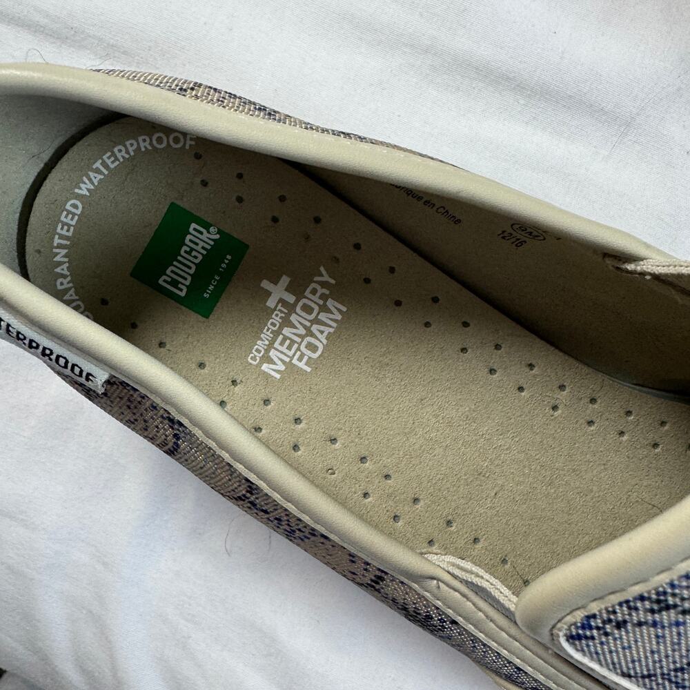 Cougar Waterproof Slip On Loafers Women 9M Parchment Memory Foam Lula - Picture 3 of 8